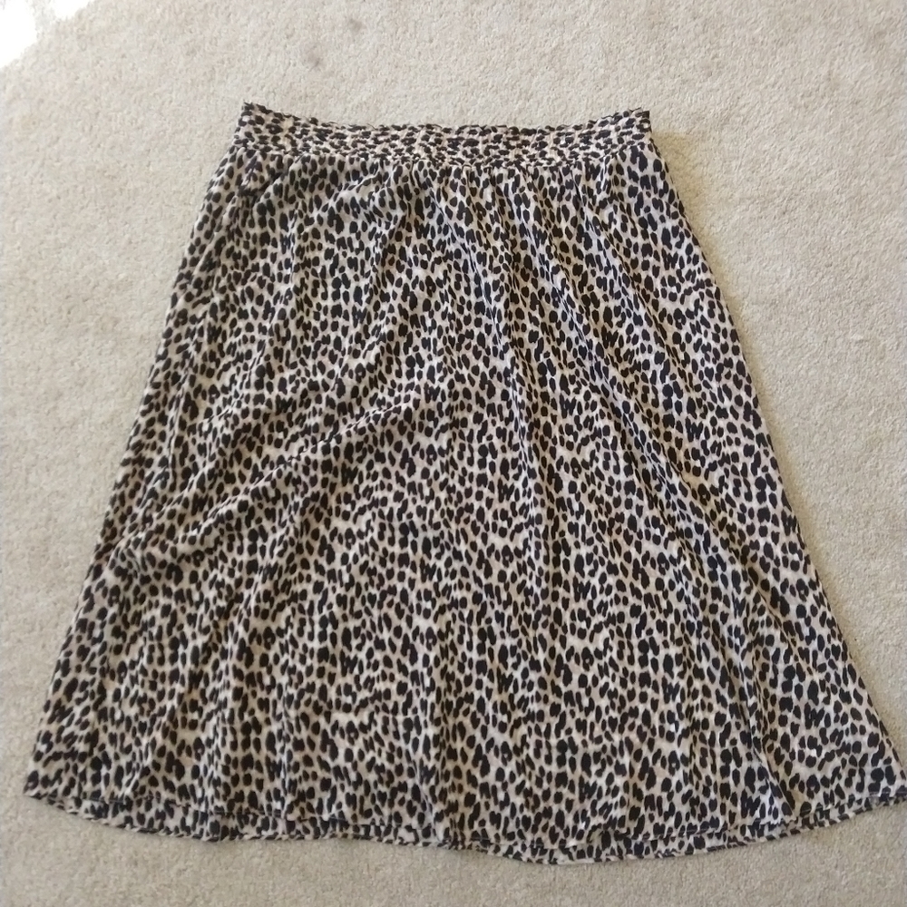 NWT Loft Leopard Midi Skirt Size 18w